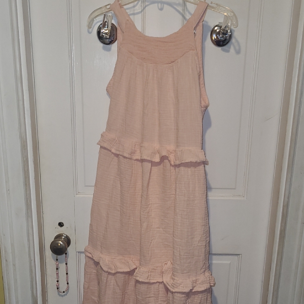 Rare Editions Light Pink Tiered Kids Dress